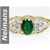 Image 1 : 1.25 ct Green Tourmaline & Diamond Ring 14kt Gold