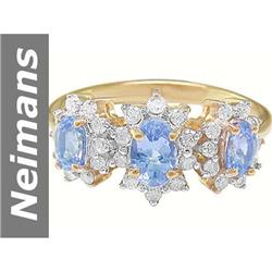 1.50 ct Tanzanite & Diamond Ring 14kt Gold