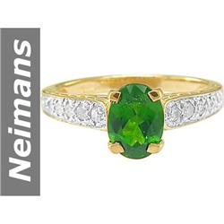 2.00 ct Chrome Diopside & Diamond Ring 14kt Gold