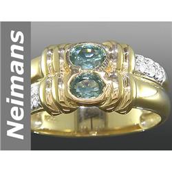 1.25 ct Green Sapphire & Diamond Ring 14kt Gold