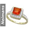 Image 1 : Untreated 1.25 ct Fire Opal & Diamond Ring 14kt Gold