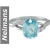 Image 1 : 3.16 ct Blue Zircon & Diamond Ring 14kt Gold