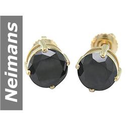 5.00 ct Black Diamond Earrings 14kt Gold