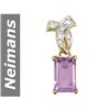Image 1 : 2.04 ct Amethyst & Diamond Pendant 14kt Gold