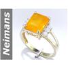 Image 1 : 2.75 ct Fire Opal & Diamond Ring 14kt Gold