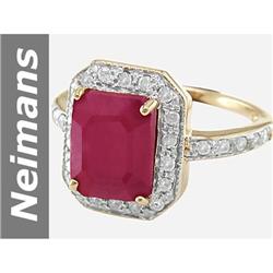 4.50 ct Ruby & Diamond Ring 14kt Gold