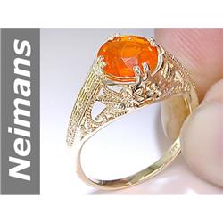 1.25 ct Fire Opal Ring 14kt Gold