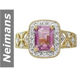 2.00 ct Pink Tourmaline & Diamond Ring 14kt Gold