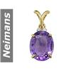 Image 1 : 7.03 ct Amethyst & Diamond Pendant 14kt Gold