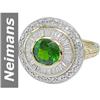 Image 1 : 2.25 ct Chrome Diopside & Diamond Ring 14kt Gold