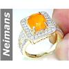 Image 1 : 2.50 ct Fire Opal & Diamond Ring 14kt Gold
