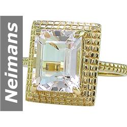 3.25 ct White Morganite Ring 14kt Gold