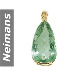 27.50 ct Green Amethyst Pendant 14kt Gold
