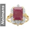 Image 1 : 5.25 ct Ruby & Diamond Ring 14kt Gold