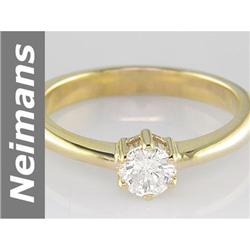 Brilliant 0.41 ct  Certified Diamond Ring 14kt Gold