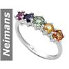 Image 1 : 2.15 ct Blue, Green, Orange, Yellow Sapphire & Ruby Ring 14kt Gold