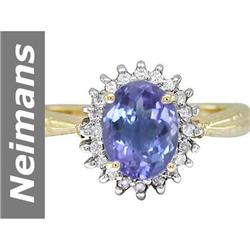 Fabulous 1.50 ct Tanzanite & Diamond Ring 14kt Gold