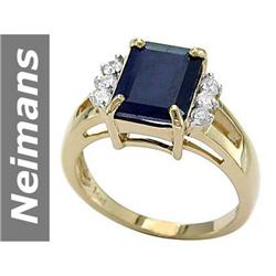 4.51 ct Sapphire & Diamond Ring 14kt Gold