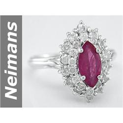 One of a Kind 2.05 ct Ruby & Diamond Ring 14kt Gold