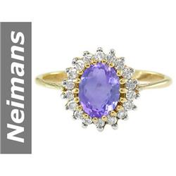 1.75 ct Tanzanite & Diamond Ring 14kt Gold