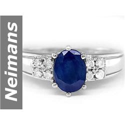 Wow 1.70 ct Sapphire & Diamond Ring 14kt Gold