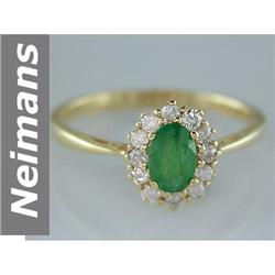 .74 ct Emerald & Diamond Ring 14kt Gold