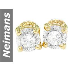 1.50 ct Diamond Earrings 14kt Gold