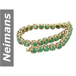 14.00 ct Emerald Bracelet 14kt Gold
