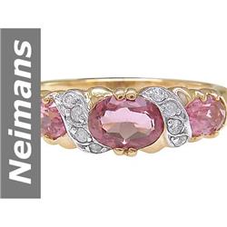 Wow 2.15 ct Pink Spinel & Diamond Ring 14kt Gold