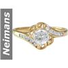 .75 ct White Sapphire & Diamond Ring 14kt Gold