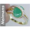 Image 1 : Art Deco 3.96 ct Emerald & Diamond Ring 14kt Gold
