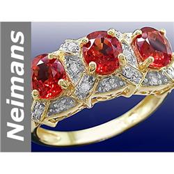 2.80 ct Songea Sapphire & Diamond Ring 14kt Gold