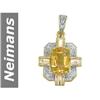 Image 1 : 2.74 ct Citrine & Diamond Pendant 14kt Gold