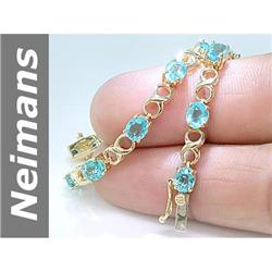 6.75 ct Apatite Bracelet 14kt Gold
