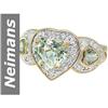 Image 1 : 2.70 ct Green Amethyst & Diamond Ring 14kt Gold