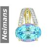 7.32 ct Mystic Cassiopeia Topaz & White Sapphire Pendant 14kt Gold