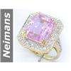 9.07 ct Pink Kunzite & Diamond Ring 14kt Gold