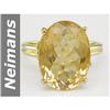 Image 1 : Classic 8.41 ct Citrine & Diamond Ring 14kt Gold