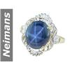 8.44 ct Star Sapphire & Diamond Ring 14kt Gold