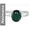 Hot 1.80 ct Green Sapphire & Diamond Ring 14kt Gold