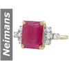 Image 1 : 4.34 ct Ruby & Diamond Ring 14kt Gold