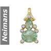 2.84 ct Green Amethyst & White Sapphire Pendant 14kt Gold