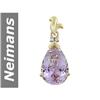 11.83 ct Pink Kunzite & Diamond Pendant 14kt Gold