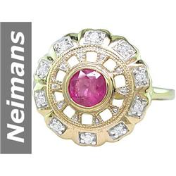 .75 ct Ruby & Diamond Ring 14kt Gold