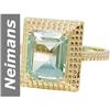 Image 1 : 3.20 ct Green Amethyst Ring 14kt Gold
