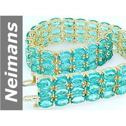 75.60 ct Apatite Bracelet 14kt Gold