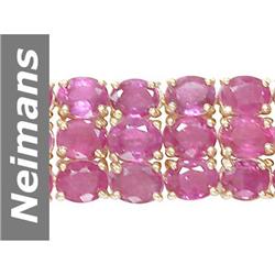 57.00 ct Ruby Bracelet 14kt Gold