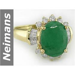 Georgous 5.02 ct Emerald & Diamond Ring 14kt Gold