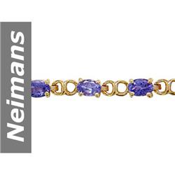 4.60 ct Tanzanite Bracelet 14kt Gold