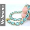 Image 1 : 14.04 ct Apatite & Blue Diamond Bracelet 14kt Gold